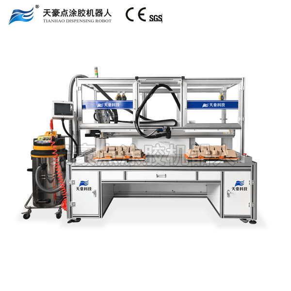 汽車(chē)發(fā)動(dòng)機(jī)沙模涂膠機(jī)器人